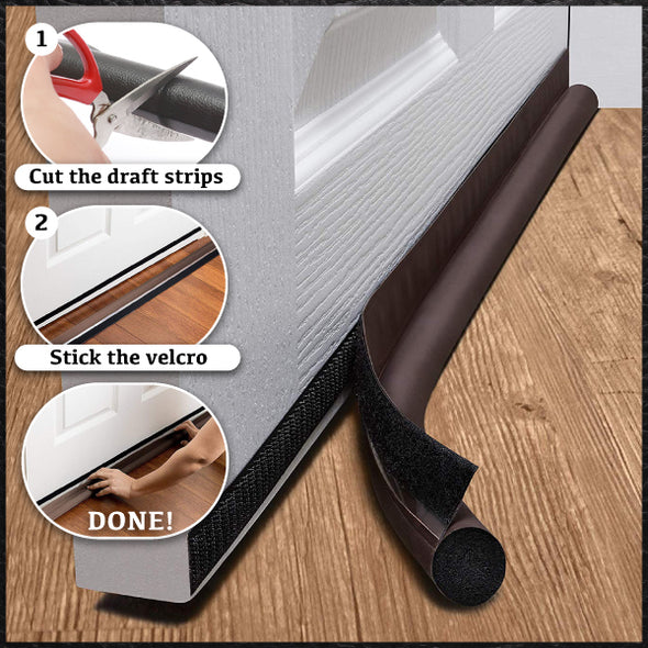 Removable Velcro Door Draft Stopper