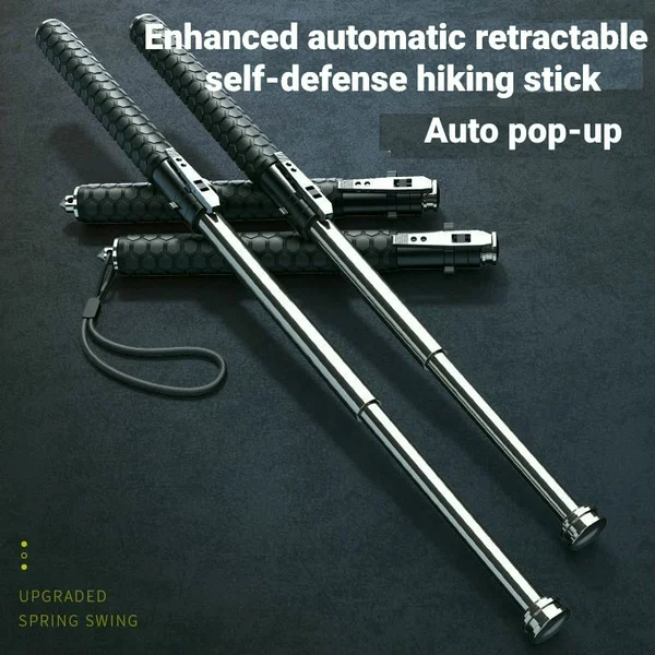 Enhanced Automatic Retractable Self Defense Hiking Stick