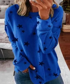 Oversized Long Sleeve Star T-Shirt