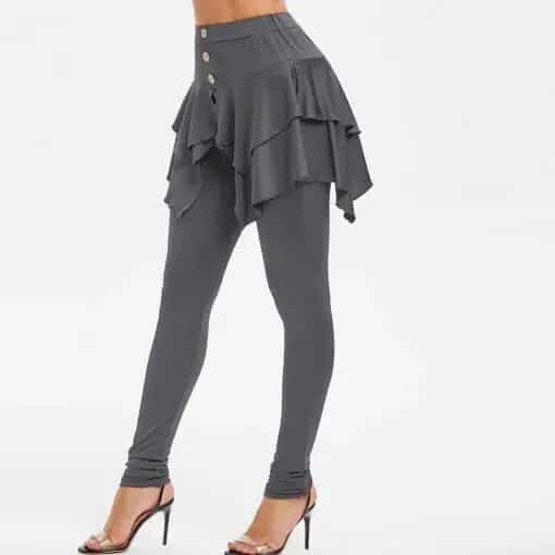 Tiered Ruffle Skirted Legging