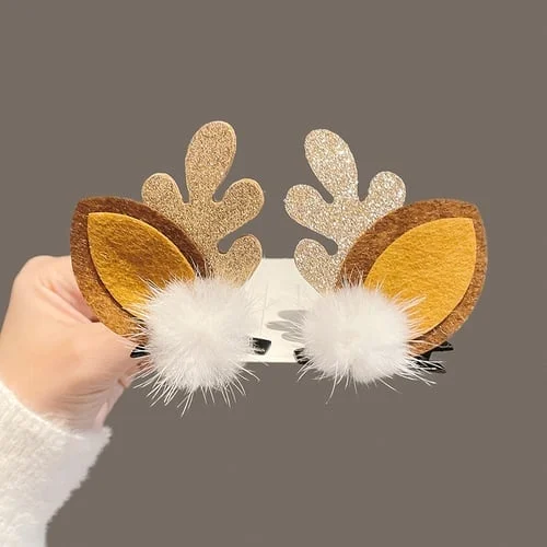 Reindeer Antlers Xmas Hair Clip