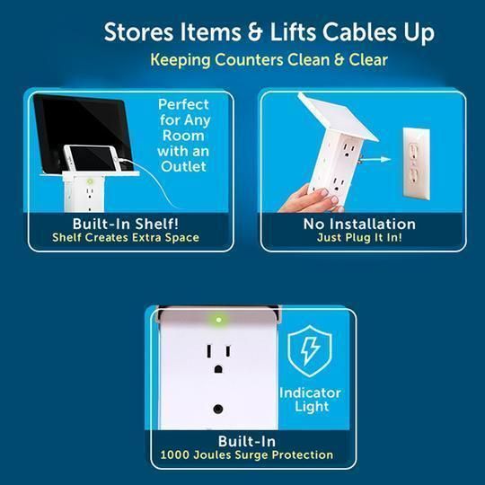 Multiple Outlet Socket Shelf