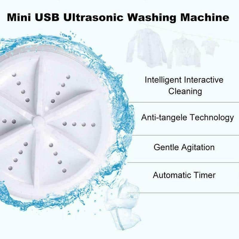 Ultrasonic Mini Portable Turbo Washing Machine