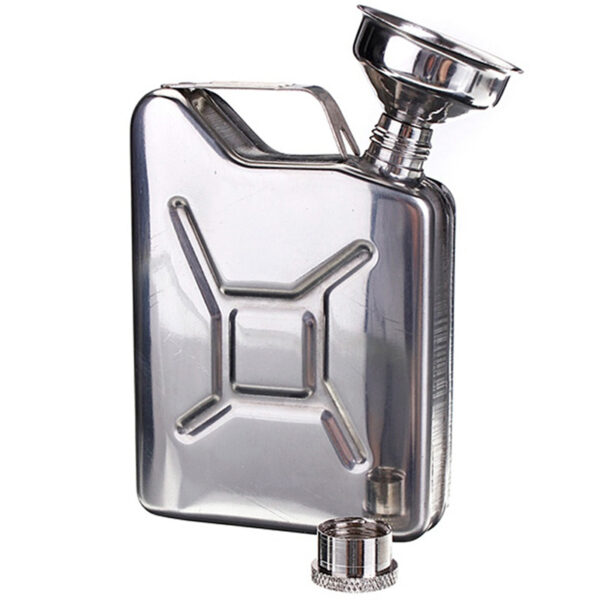 Mini Jerrycan Gasoline Liquor Hip Flask With Funnel