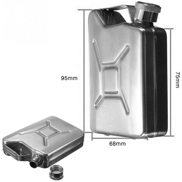 Mini Jerrycan Gasoline Liquor Hip Flask With Funnel