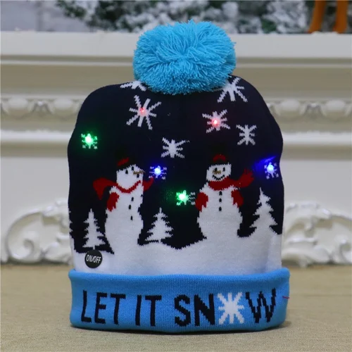 Christmas LED Light Knitted Beanies