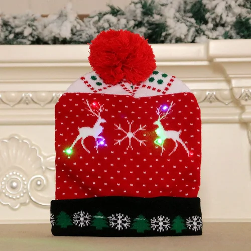 Christmas LED Light Knitted Beanies