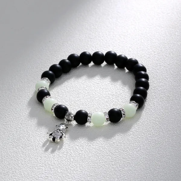 Glass Bead Luminous Bear Bracelet