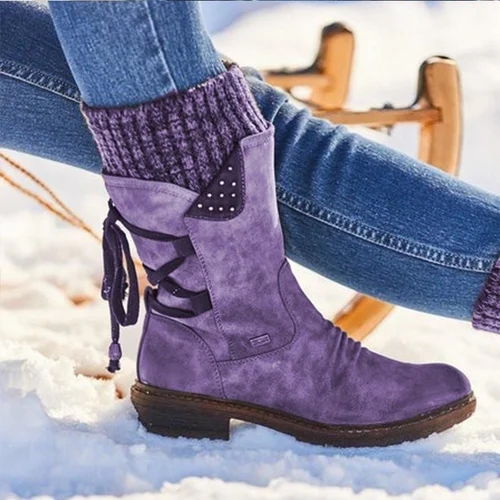 Winter Warm Back Lace Up Snow Boots