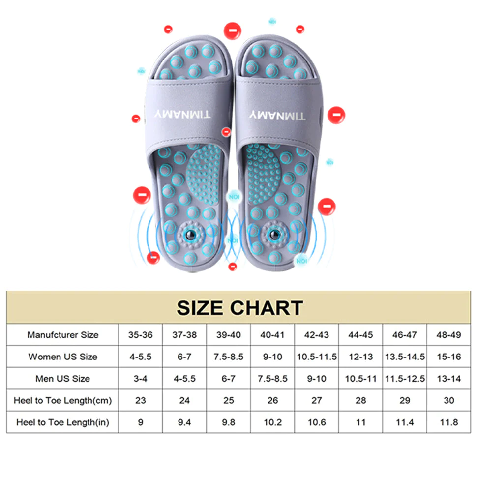 TIMNAMY Far Infrared IonicTitan Heightening Shape Massage Slippers