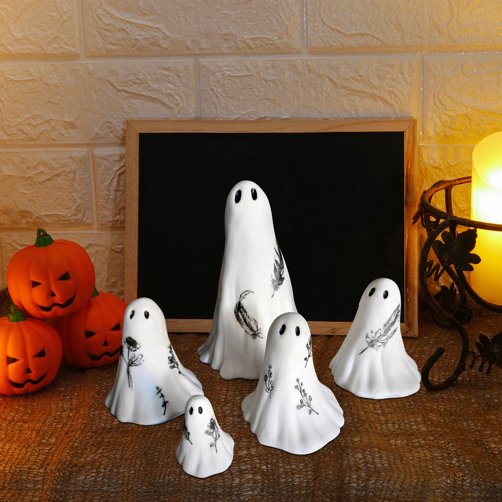 Halloween White Ghost Ornament