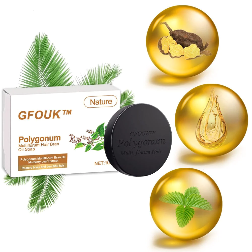 GFOUK Polygonum Multiflorum Hair Bran Oil Soap