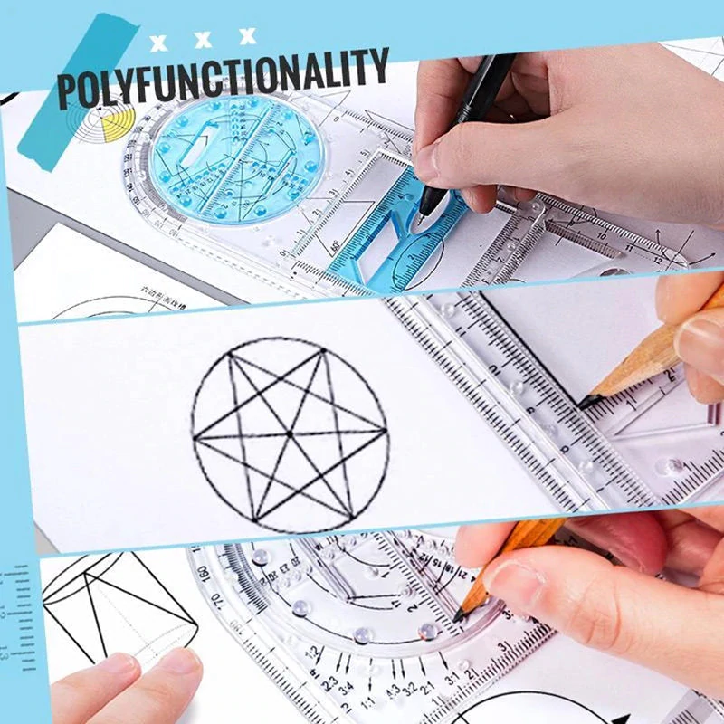 Multifunctional Student Math Ruler