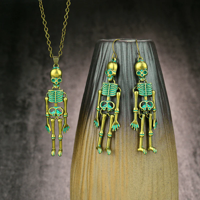 Retro Skeleton Man Necklace