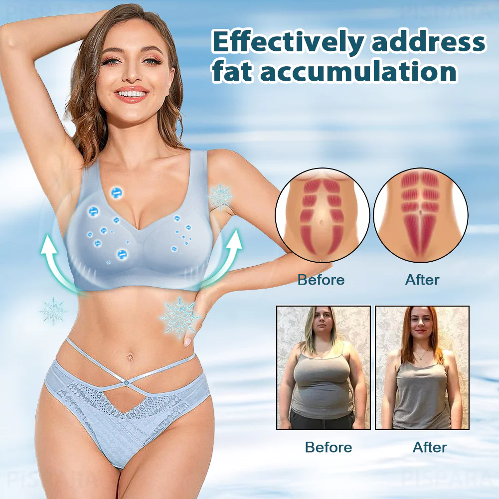 PISPARA Ice Silk Ion Lymphvity Detoxification and Shaping & Powerful Lifting Bra