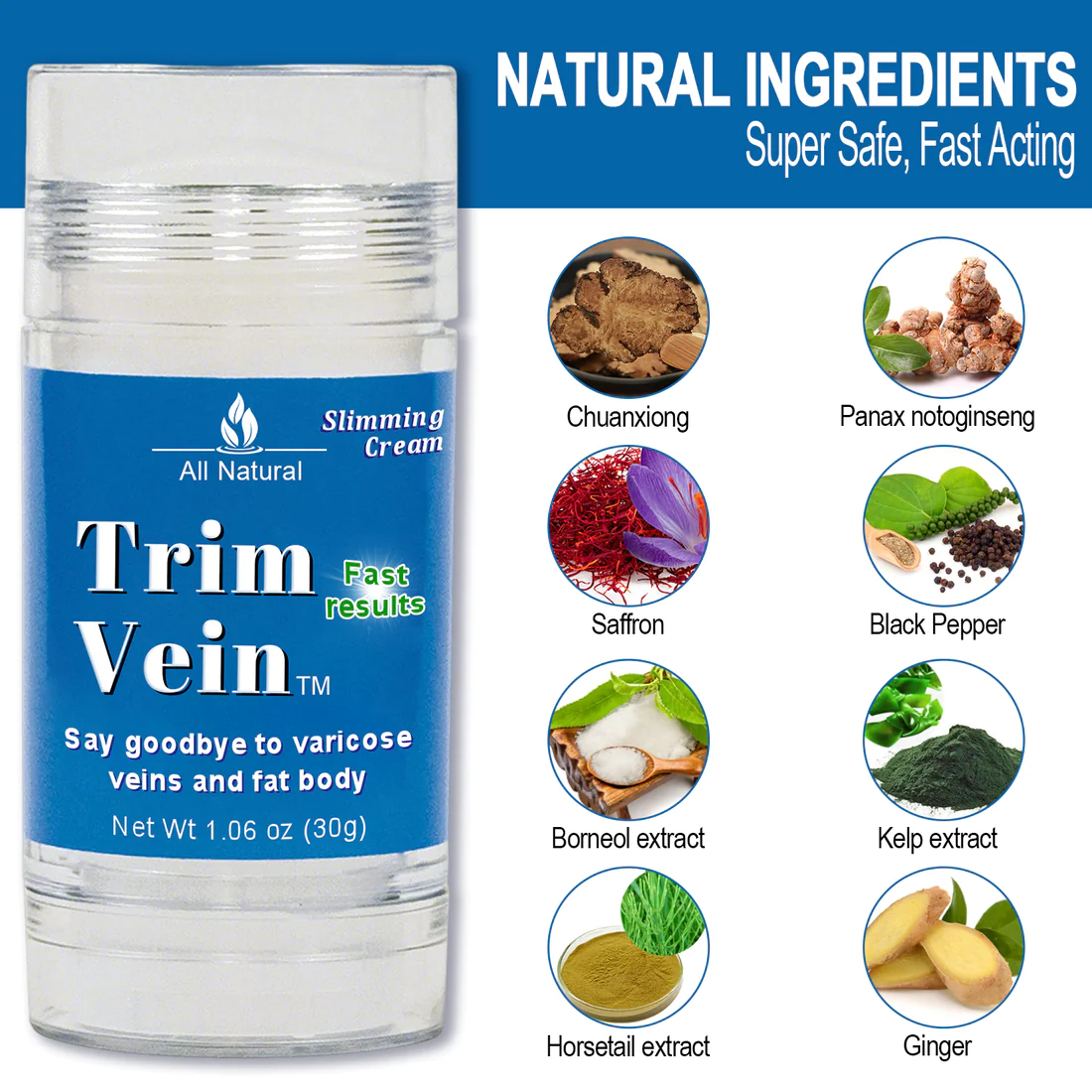 TrimVein Varicose Vein Care and Slimming Cream