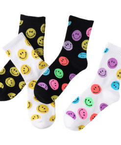 Cartoon Smiley Printed Socks