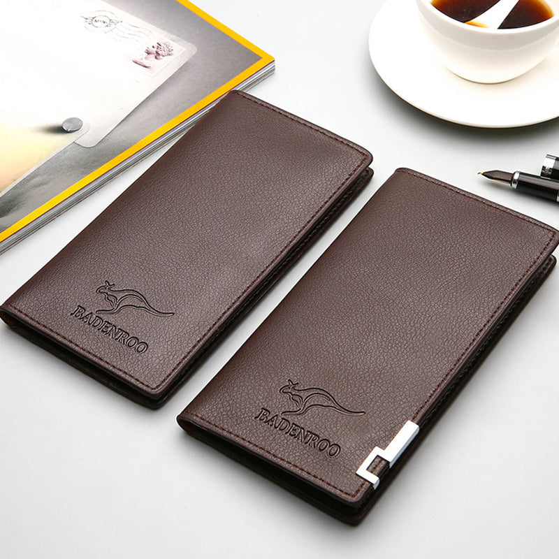 Mens Long Leather Wallet