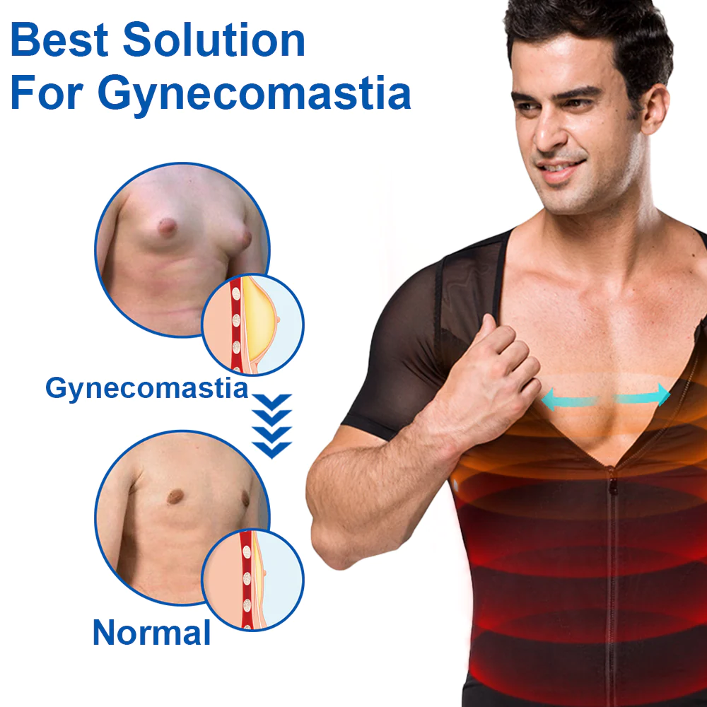 GFOUK Gynecomastia Infrared Compression T-Shirt