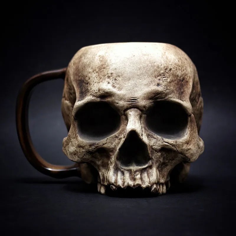 Gothic Realistic Skull Mug