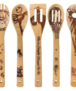 5 Piece Halloween Wooden Spoon Set