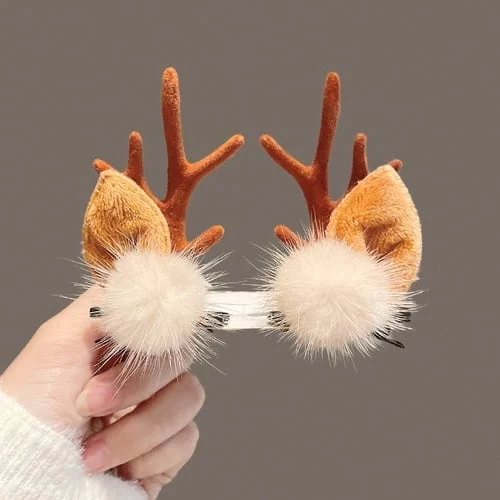 Reindeer Antlers Xmas Hair Clip