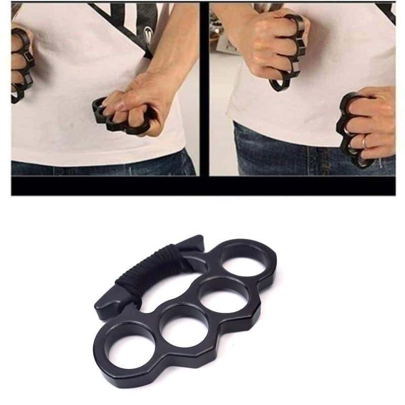 Metal Knuckles Self-defense Finger Fist Buckle Gloves