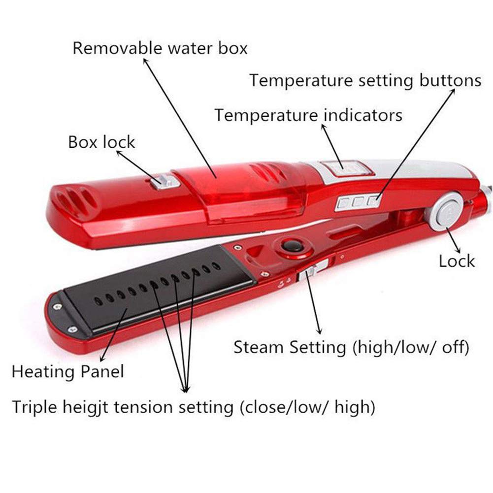 Nano Silver Steam Hair Straightener