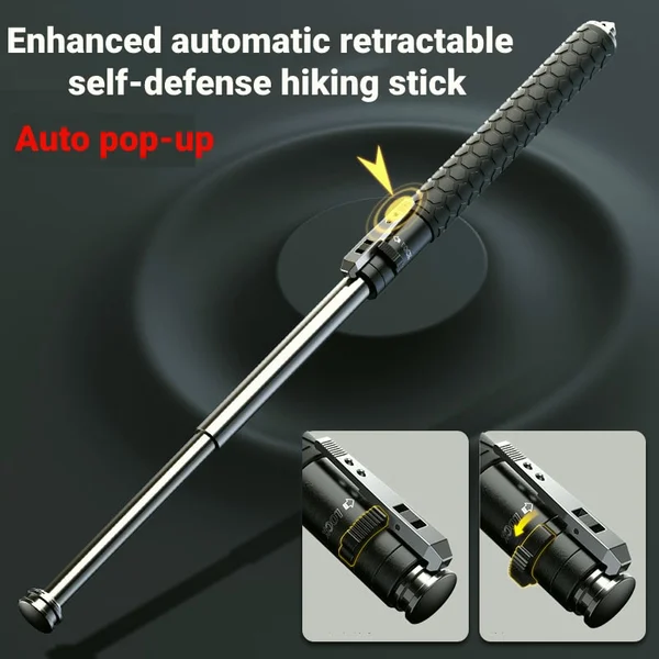 Enhanced Automatic Retractable Self Defense Hiking Stick