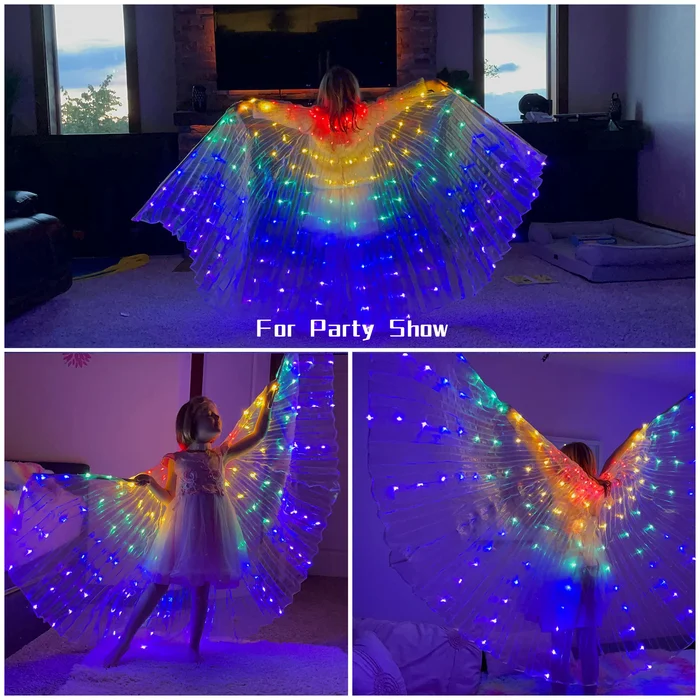 Color LED Light Up Wings