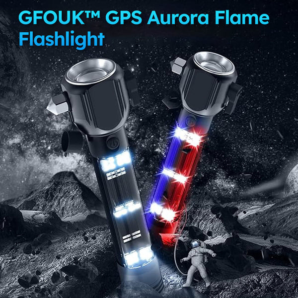 GFOUK GPS Aurora Flame Flashlight