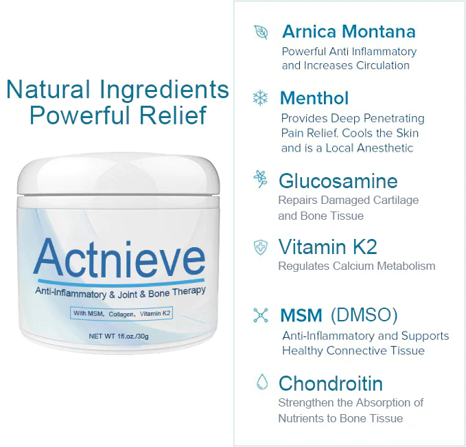 Actnieve Anti-Inflammatory & Joint & Bone Therapy Cream