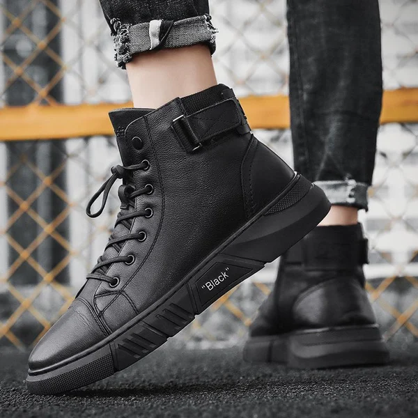 Italian High Top Casual Martin Leather Boots