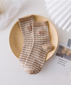 Lovely Bear Middle Tube Socks