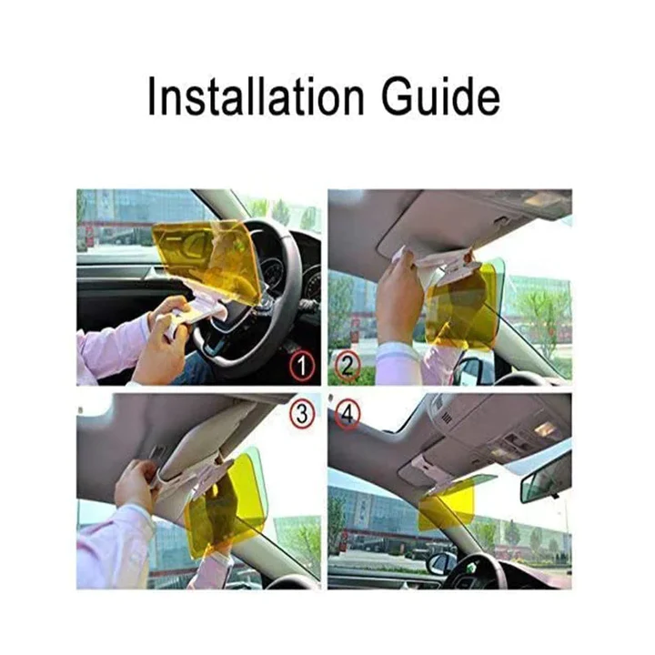 GFOUK Car Sun Visor Anti-Glare Mirror