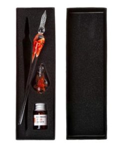 Glass Calligraphy Pen Set with Ink and Pen Rest