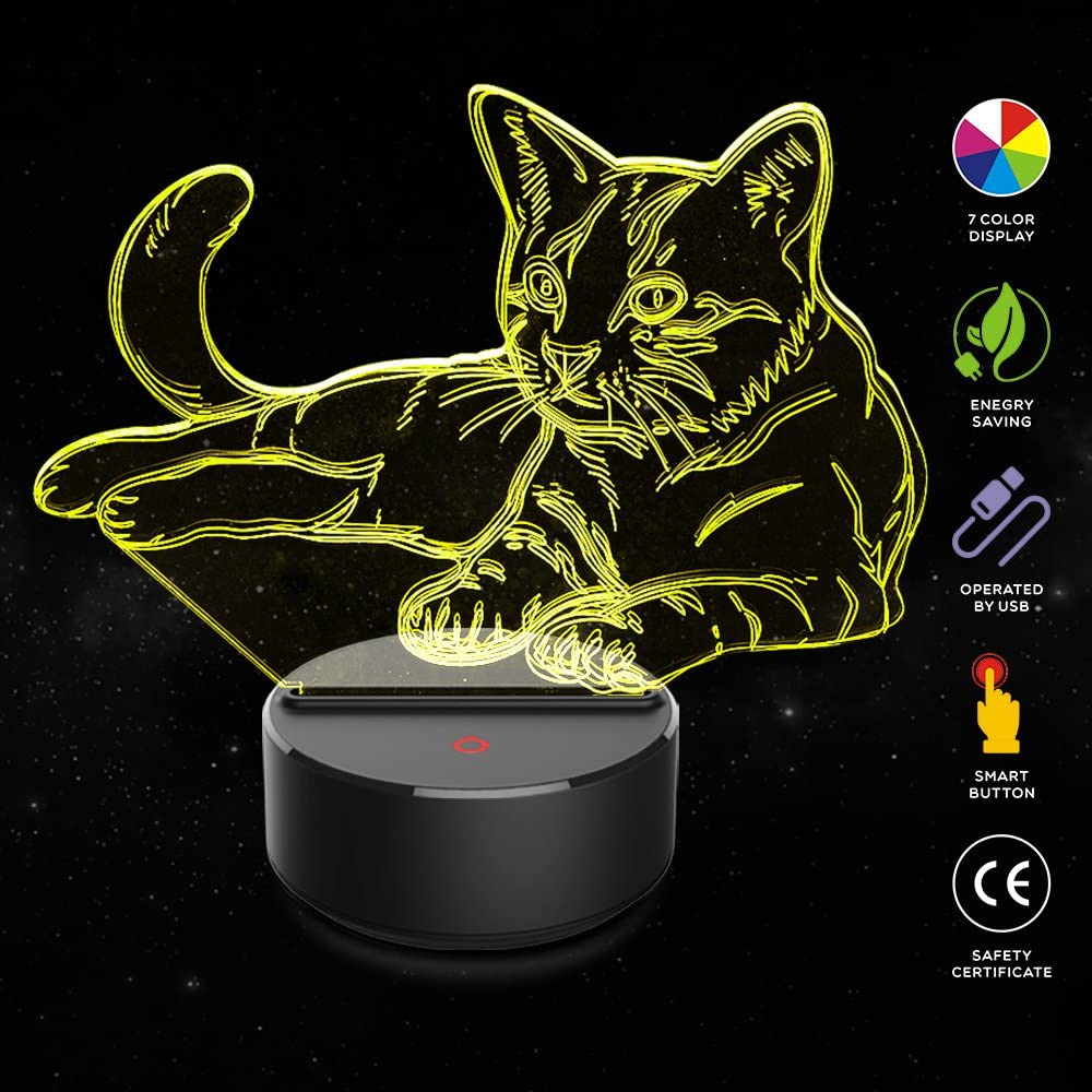 Cat Night Light Lamp