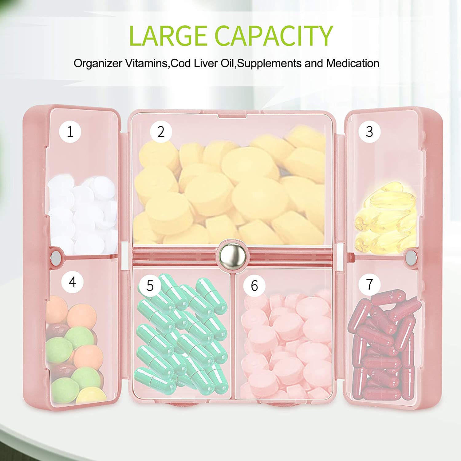 7 Compartments Pill Organizer