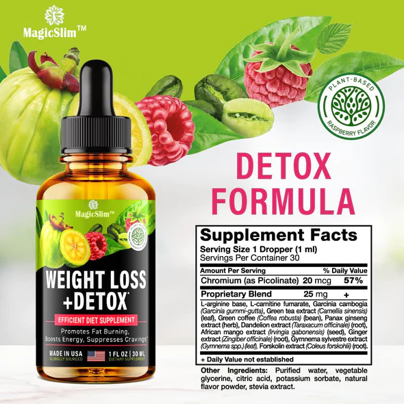 CC Natural Detox WeightLoss Drops  Effective Appetite Suppressant & Metabolism Booster