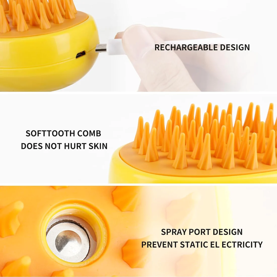 Cozyk Patented Exclusive Rechargeable Steam Pet Brush