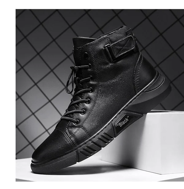 Italian High Top Casual Martin Leather Boots