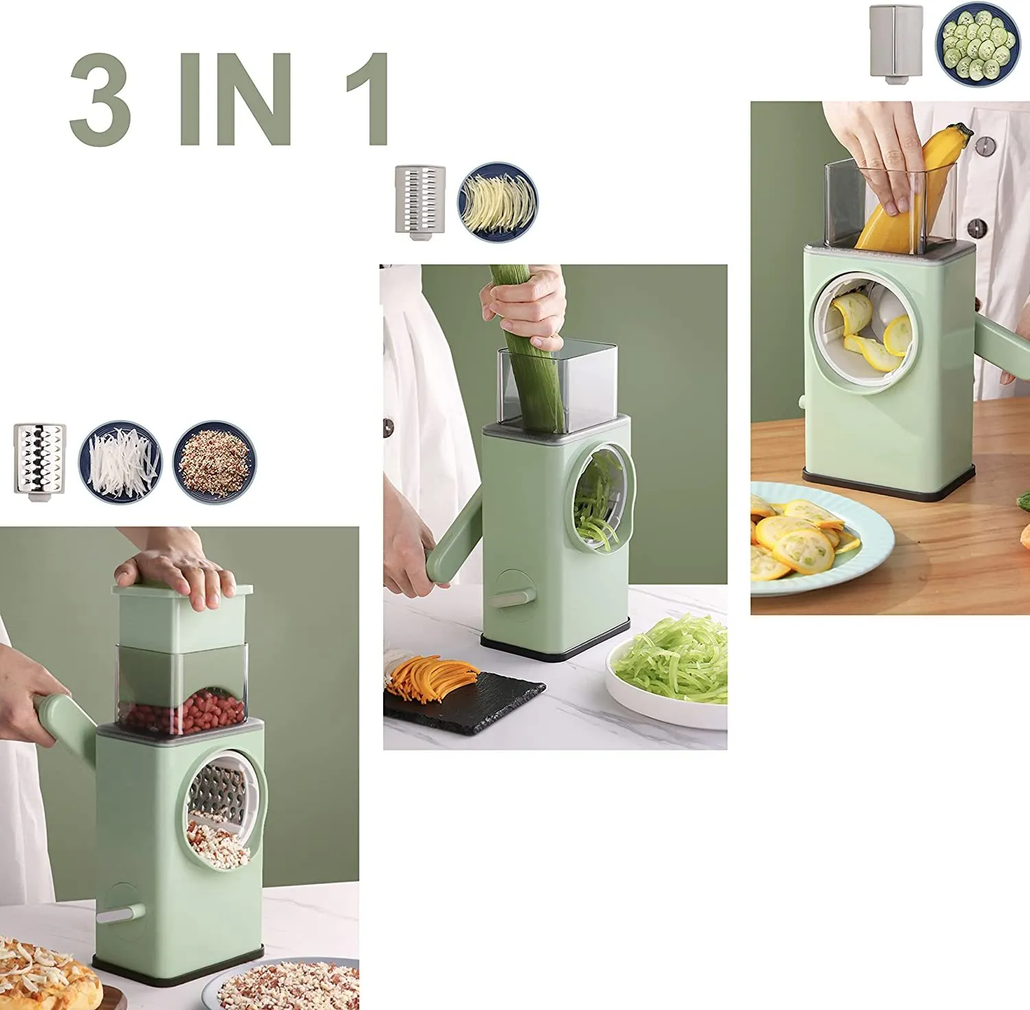 Multifunctional Rotary Cheese Grater