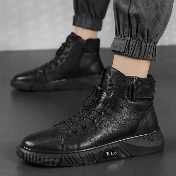 Italian High Top Casual Martin Leather Boots