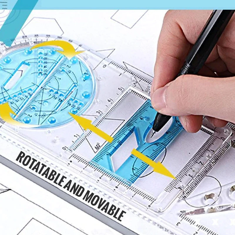 Multifunctional Student Math Ruler