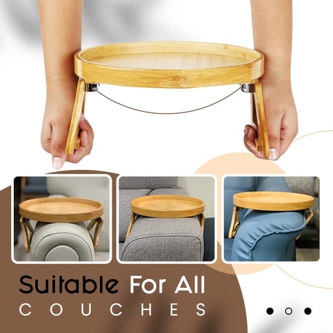 Sofa Armrest Wooden Tray