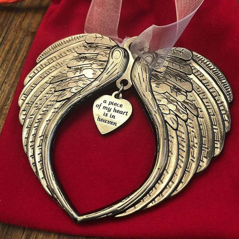 Christmas Ornaments Angel Wings Bell-Memorial