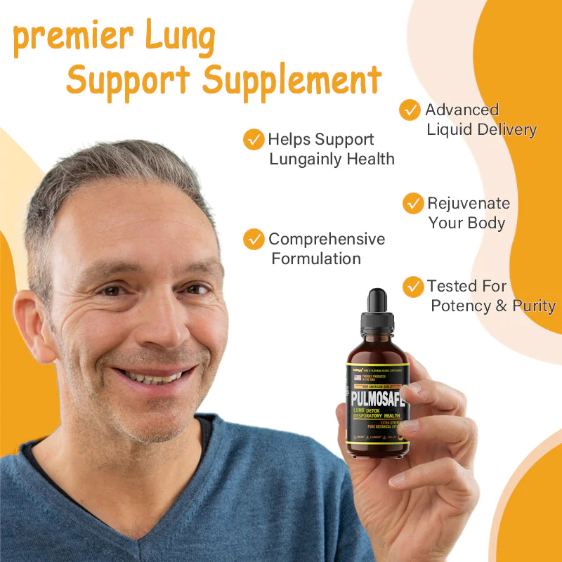 PulmoSafe Natural Lung Cleansing Herbal Drops  Promotes Lung Strength