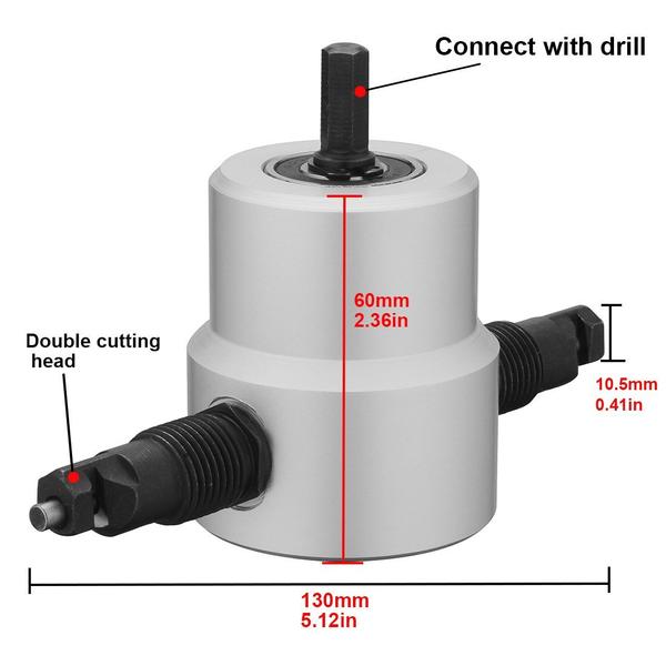 Double Head Sheet Nibbler Metal Cutter