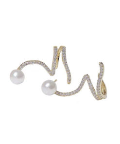 Zircon Pearl Ear Clamp