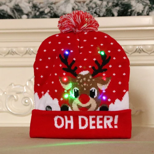 Christmas LED Light Knitted Beanies